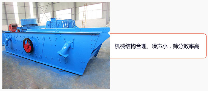 圓振動篩結(jié)構(gòu)合理、噪聲小,篩分效率高