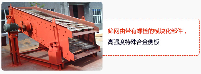 篩網(wǎng)由帶有螺栓的模塊化部件,高強度特殊合金側(cè)板