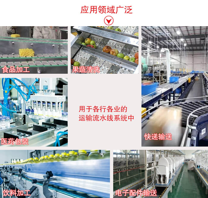 鏈板輸送機適用行業：食品加工，果蔬清洗等行業